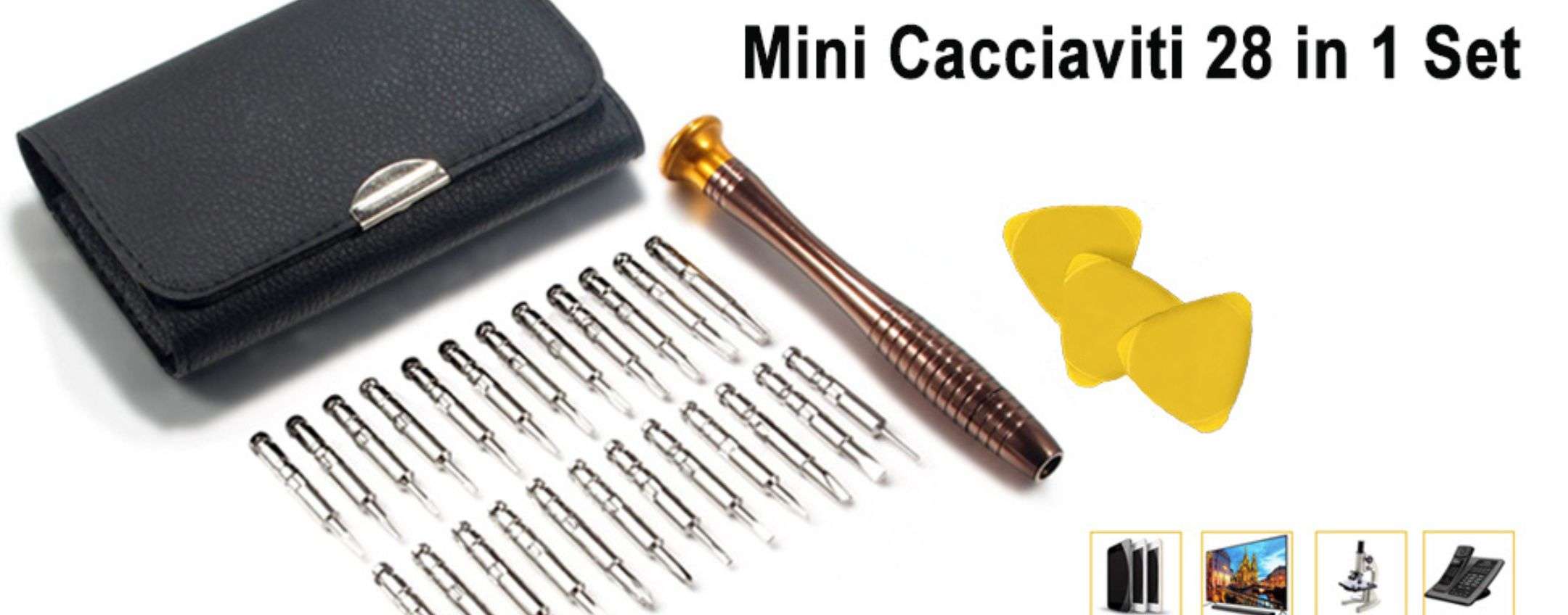 Kit mini cacciaviti ripara smartphone 28 in 1: ti bastano 5,99 euro Kit mini cacciaviti ripara smartphone 28 in 1: ti bastano 5,99 euro