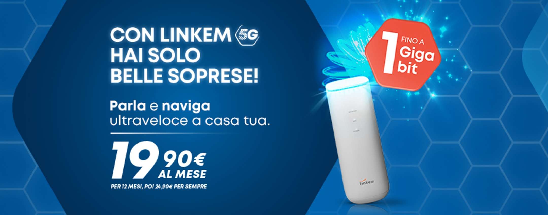 Linkem 5G Promo Easy: 19,90€ anche ad Agosto
