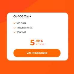 WINDTRE GO 100 Top+: PROMO BOMBA 100GB a 5,99€