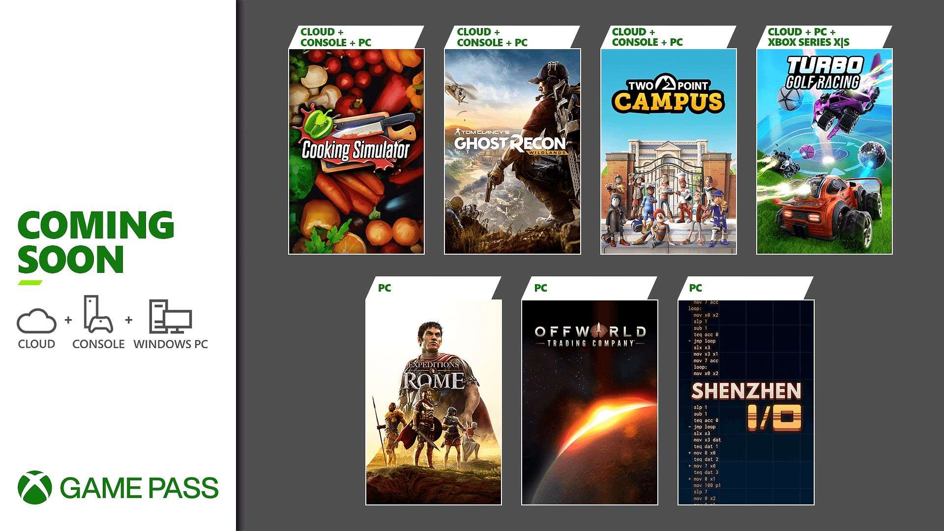 Xbox Game Pass agosto 2022