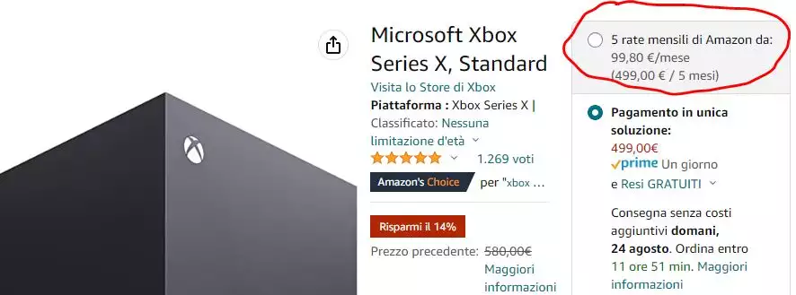 Xbox Series X: COMPRALA ADESSO su  e la paghi a rate!