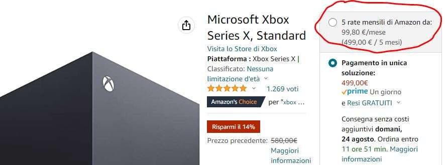 Xbox Series X a rate