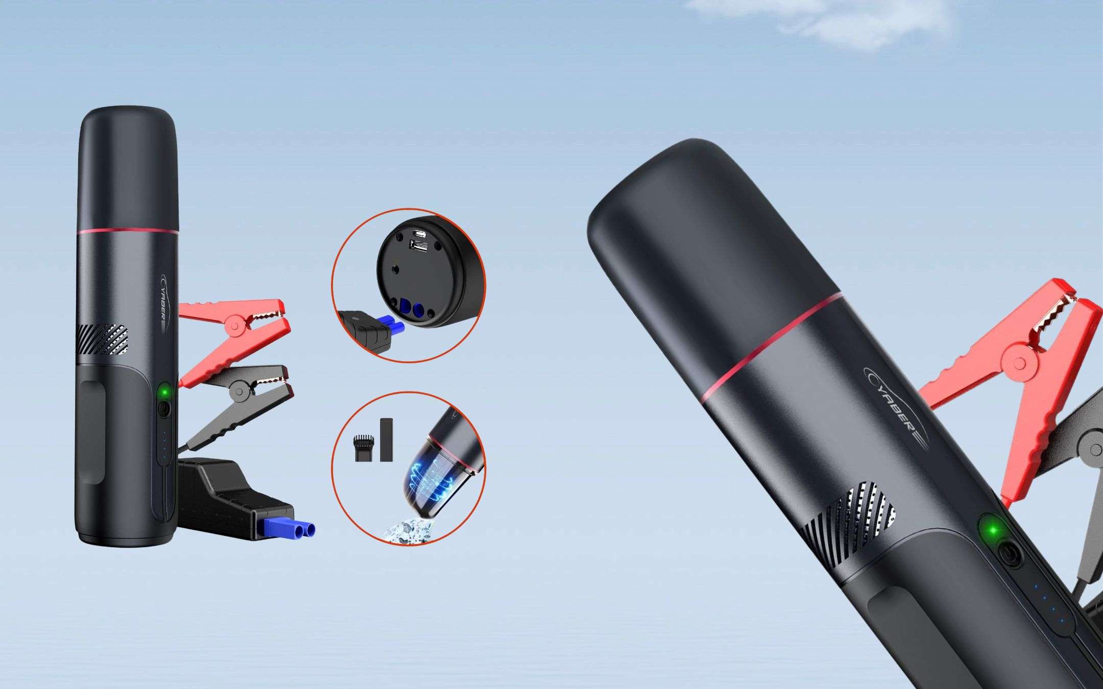 Avviatore per auto, aspirapolvere e powerbank: GENIALATA 3 in 1 a 48€ Avviatore per auto, aspirapolvere e powerbank: GENIALATA 3 in 1 a 48€