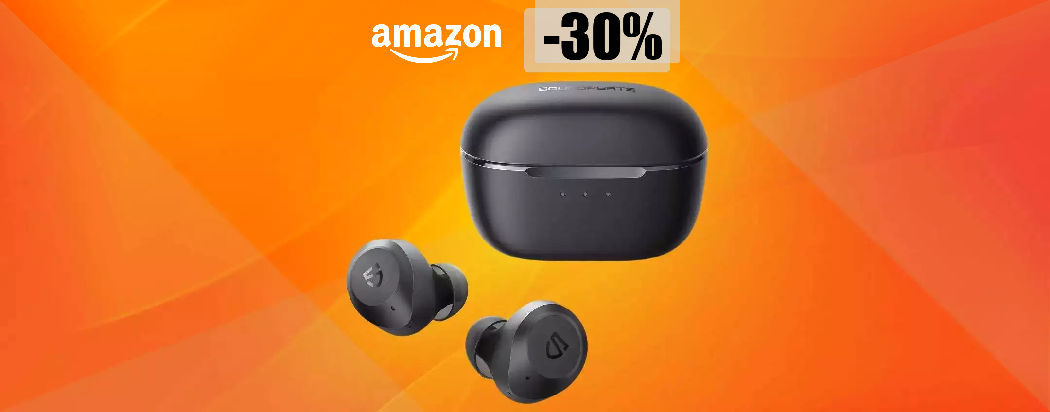 Auricolari con 30 ORE di autonomia e cancellazione rumore (-24 euro) Auricolari con 30 ORE di autonomia e cancellazione rumore (-24 euro)