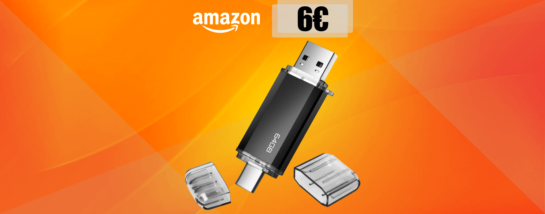 Chiavetta USB 64GB con 2 uscite, pratica e veloce: ti bastano 6€ Chiavetta USB 64GB con 2 uscite, pratica e veloce: ti bastano 6€