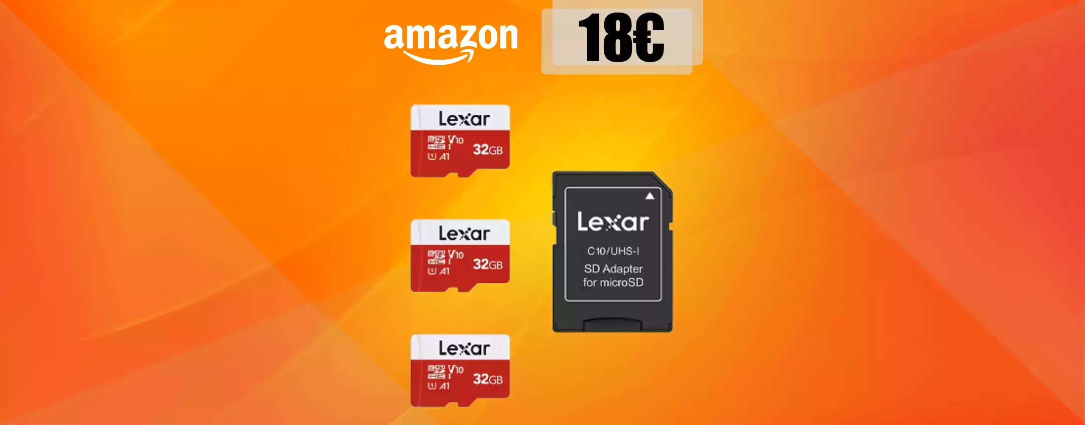 3 microSD 32GB più adattatore: con 18€ porti a casa il trio PERFETTO 3 microSD 32GB più adattatore: con 18€ porti a casa il trio PERFETTO