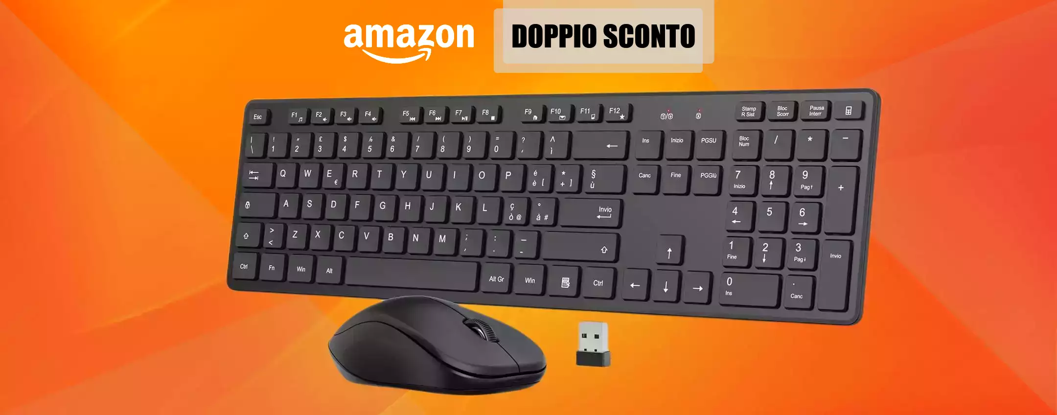 Mouse e tastiera wireless: coppia delle MERAVIGLIE ad appena 25€ Mouse e tastiera wireless: coppia delle MERAVIGLIE ad appena 25€