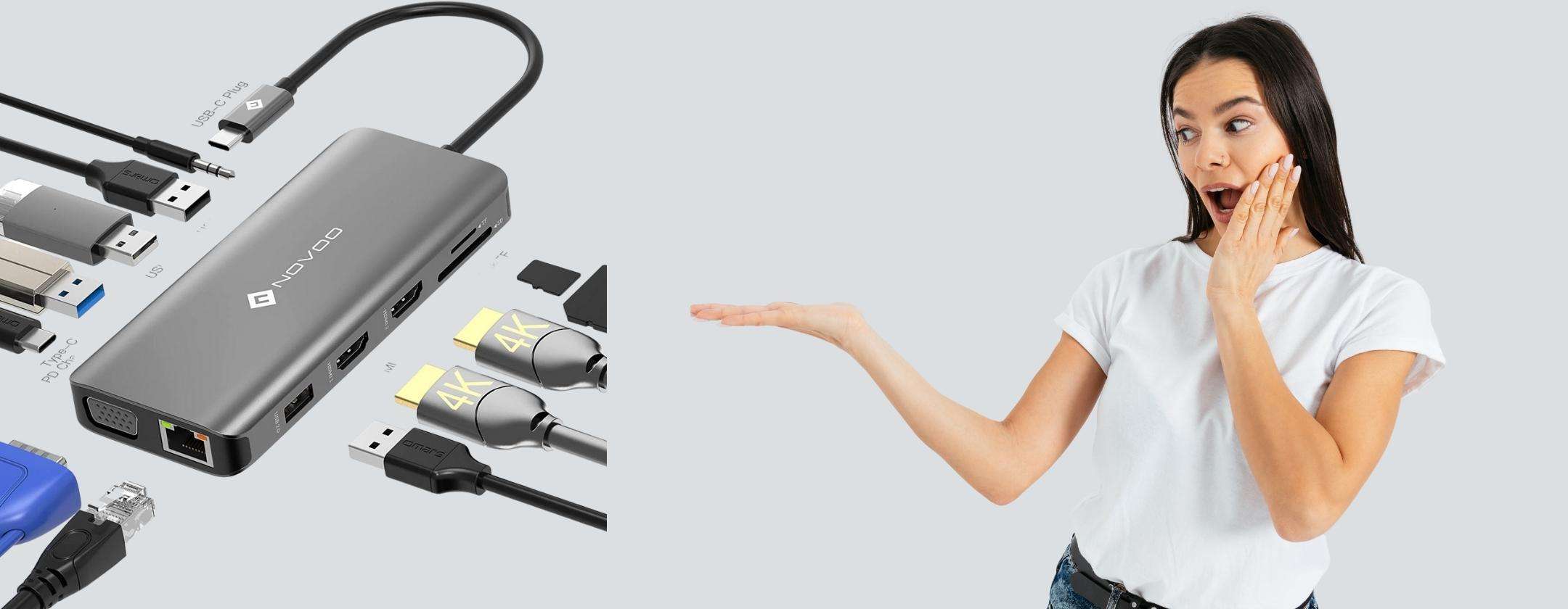 NOVOO Docking Station: adattatore 12 in 1 scontato su Amazon NOVOO Docking Station: adattatore 12 in 1 scontato su Amazon