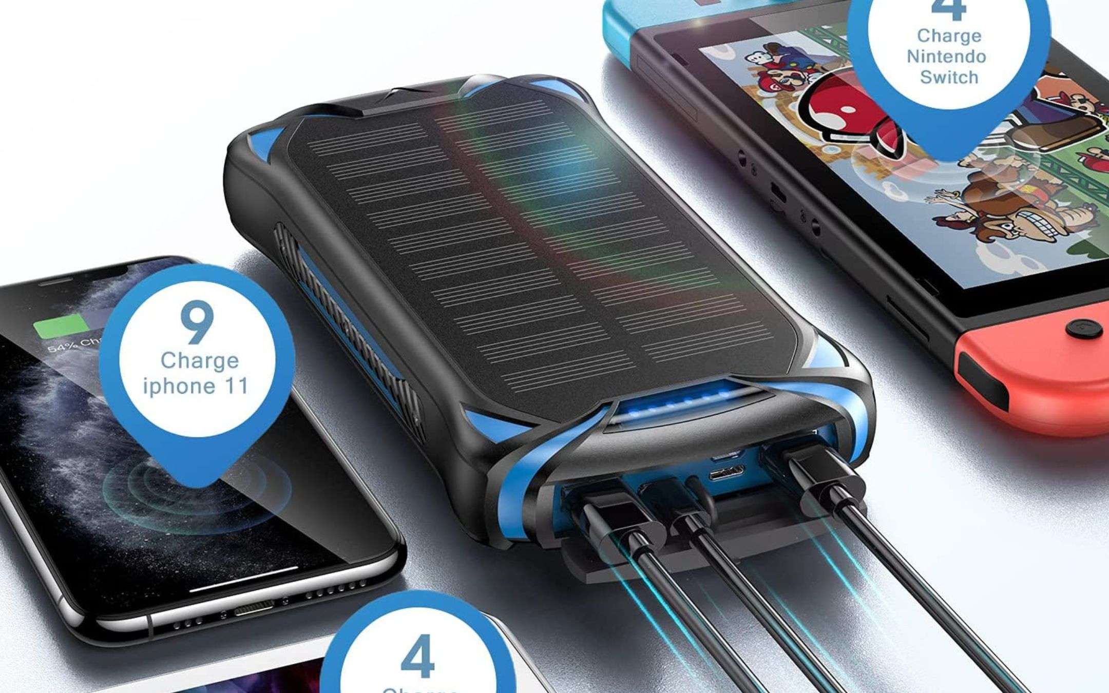 Powerbank 30000 mAh a 33€: carica wireless, solare e torcia, è FOLLIA Powerbank 30000 mAh a 33€: carica wireless, solare e torcia, è FOLLIA
