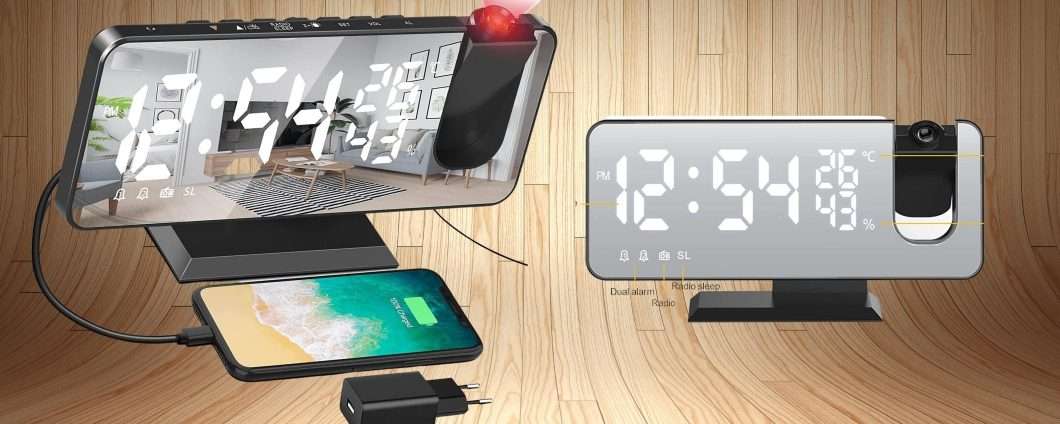 Caliber HCG019QI-BA Caricatore Wireless Con Sveglia - Foto 10