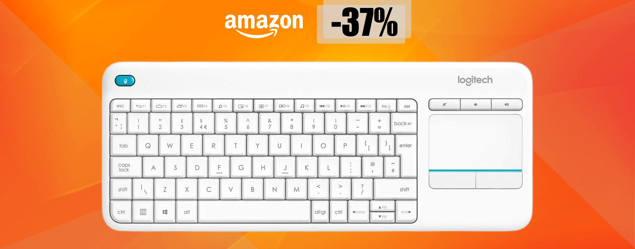 Tastiera Logitech per controllare a distanza PC e TV: bastano 28 euro Tastiera Logitech per controllare a distanza PC e TV: bastano 28 euro