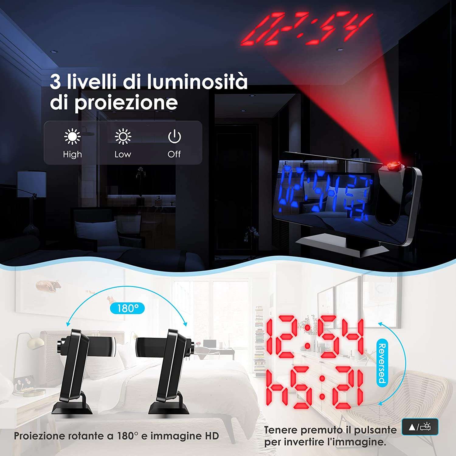 sveglia-proiettore-radio-usb-3-in-1-luminosità