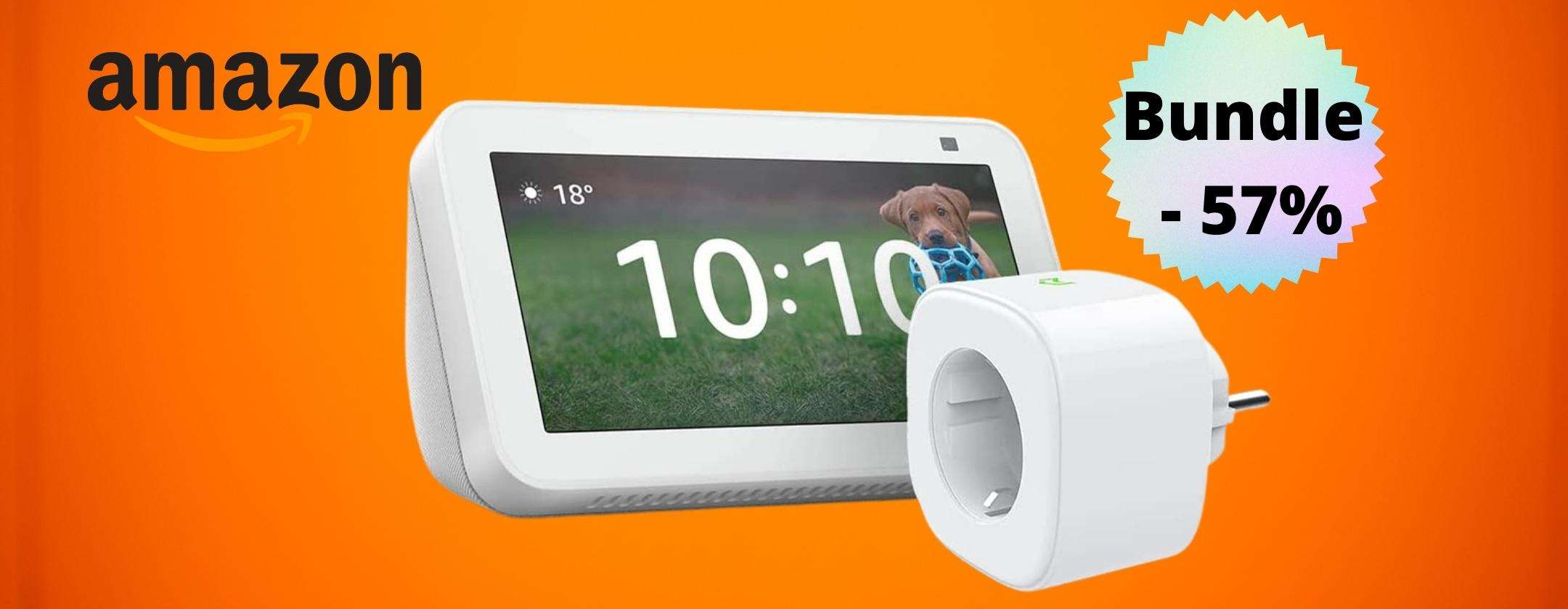 Echo Show 5 con presa intelligente: PAZZIA Amazon (- 57%) Echo Show 5 con presa intelligente: PAZZIA Amazon (- 57%)