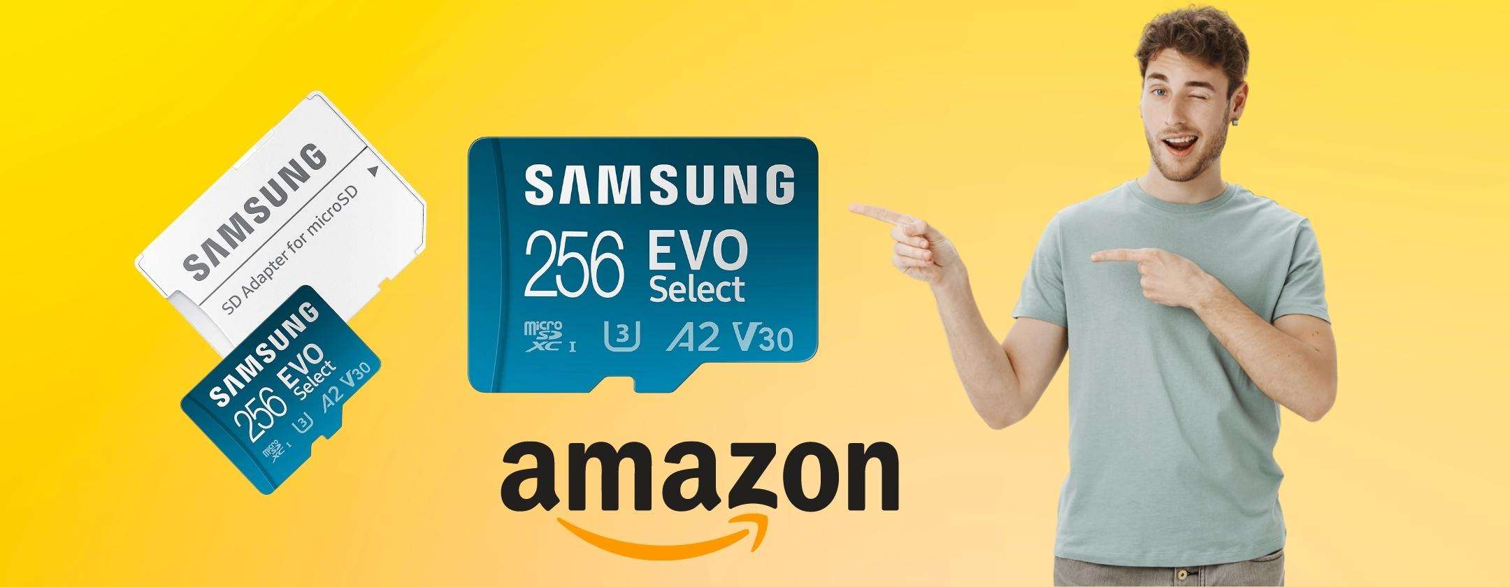 MicroSD Samsung da 256 GB: PREZZACCIO su Amazon (-27%) MicroSD Samsung da 256 GB: PREZZACCIO su Amazon (-27%)