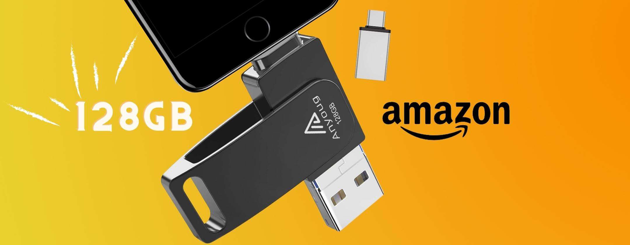 Chiavetta USB da 128GB: 4 in 1 FUORI di TESTA (Amazon) Chiavetta USB da 128GB: 4 in 1 FUORI di TESTA (Amazon)
