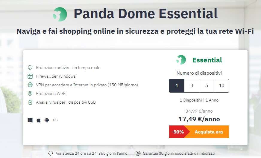 Panda Dome Essential promozione