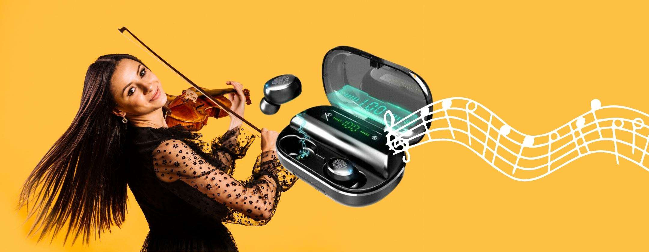 Auricolari Bluetooth con custodia di ricarica power bank a 16€ Auricolari Bluetooth con custodia di ricarica power bank a 16€