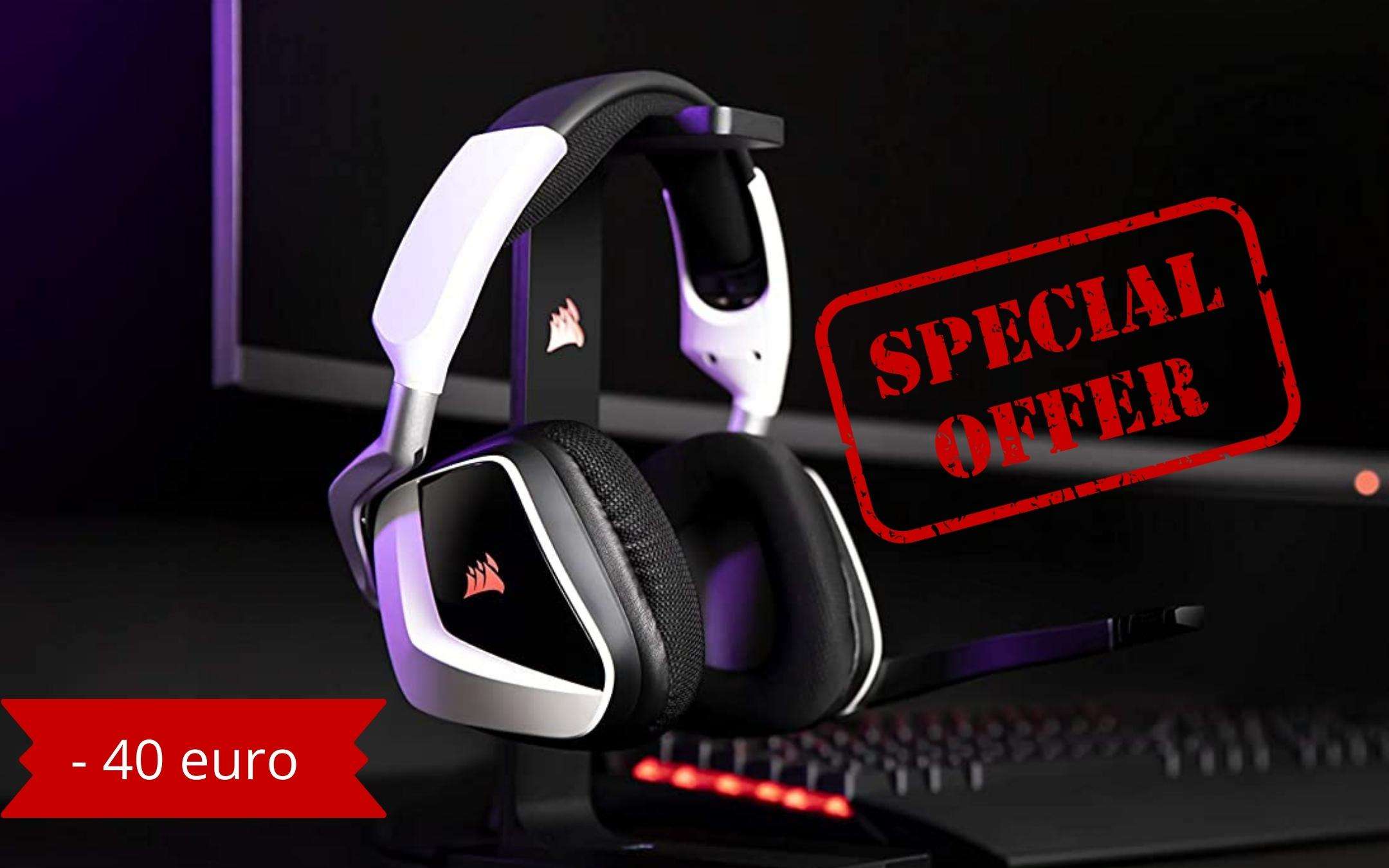 Corsair Void Elite: le cuffie wireless da gaming al MINIMO storico Corsair Void Elite: le cuffie wireless da gaming al MINIMO storico