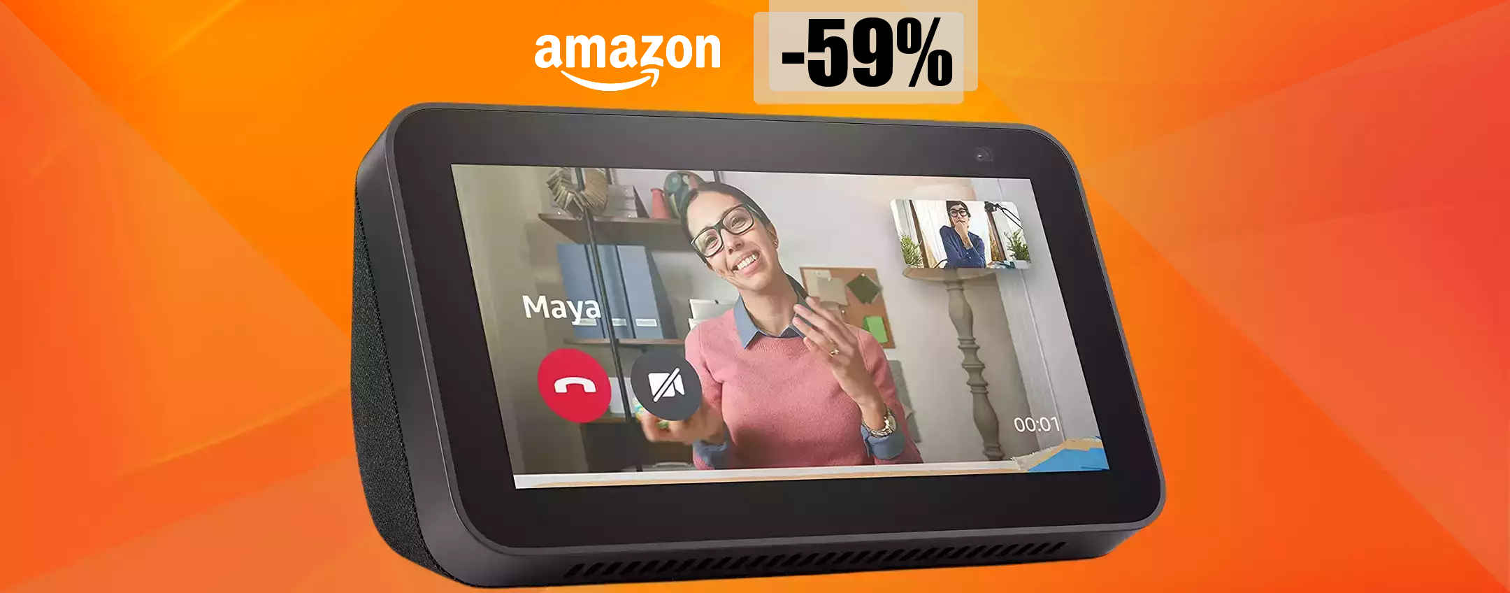 Echo Show 5 con ALEXA: a soli 34 euro è un imperdibile regalo (-59%)