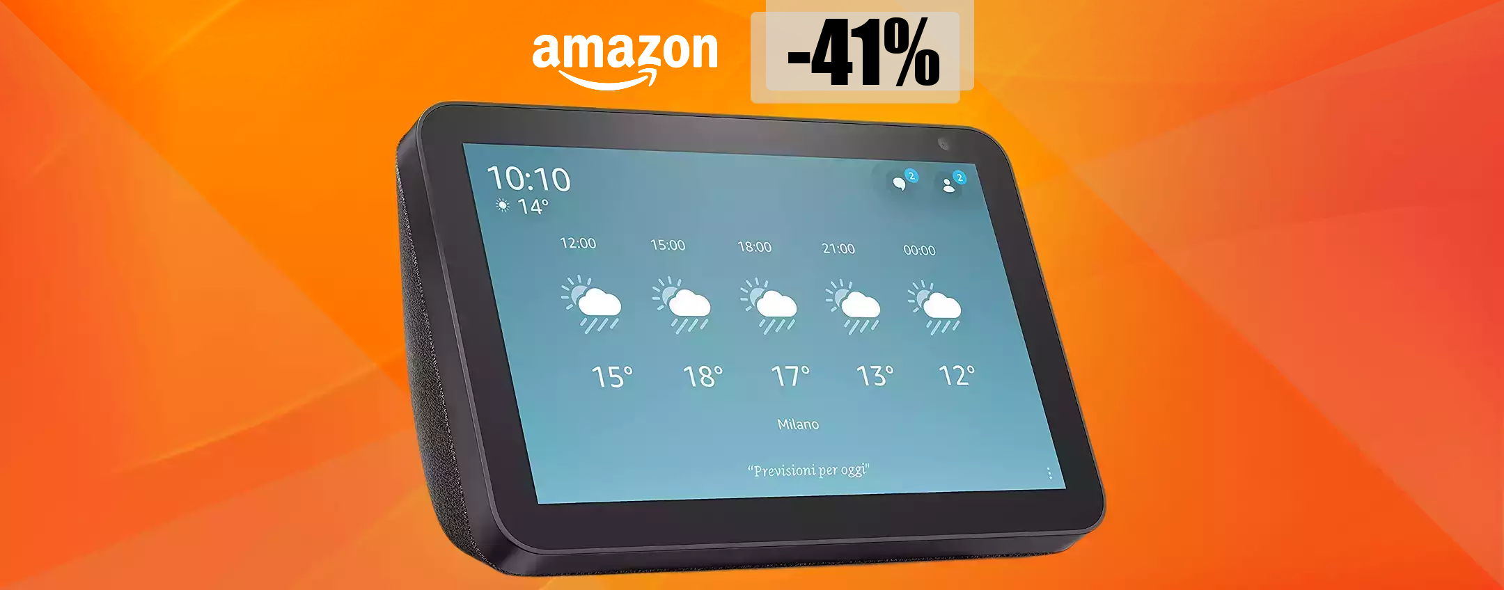 Echo Show 8 con ALEXA è l'offerta del momento: già tuo a 64 euro