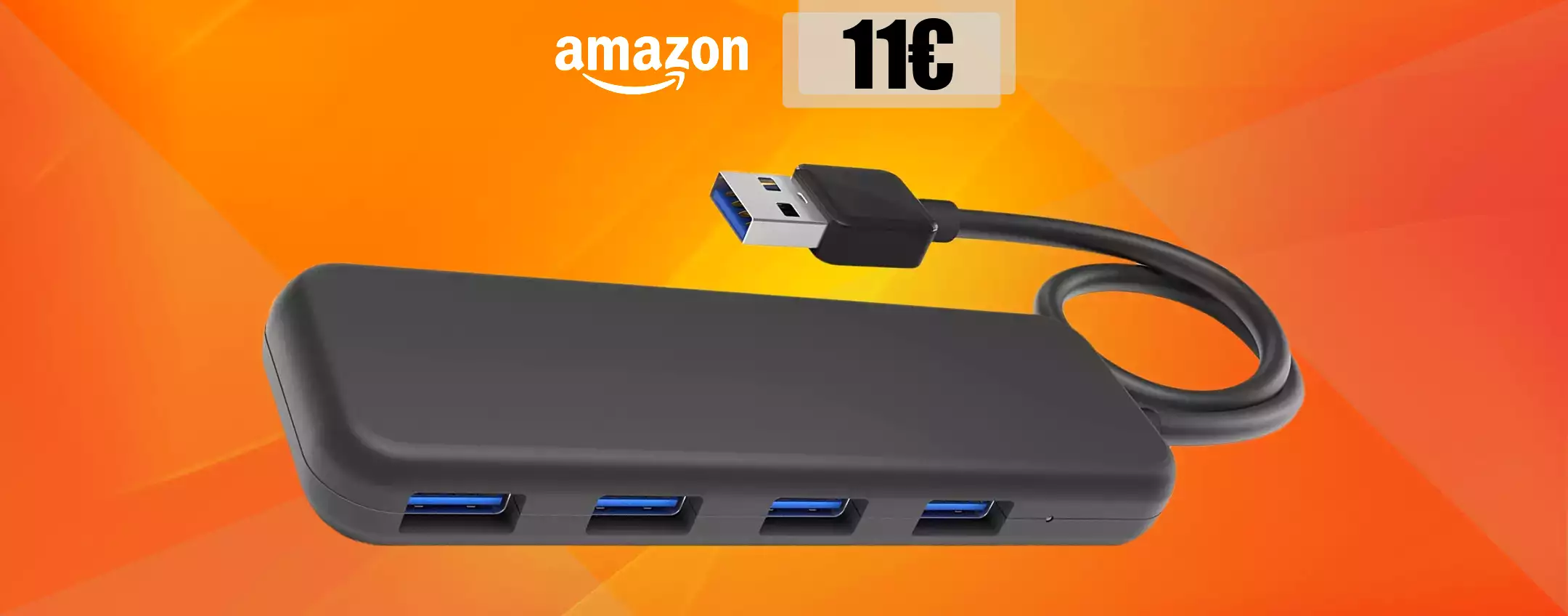 Hub USB C2G A 4 Porte USB-A 2.0 - Espansione Per Computer, Trasferimento Dati Fino A 480 Mbps, Plug & Play