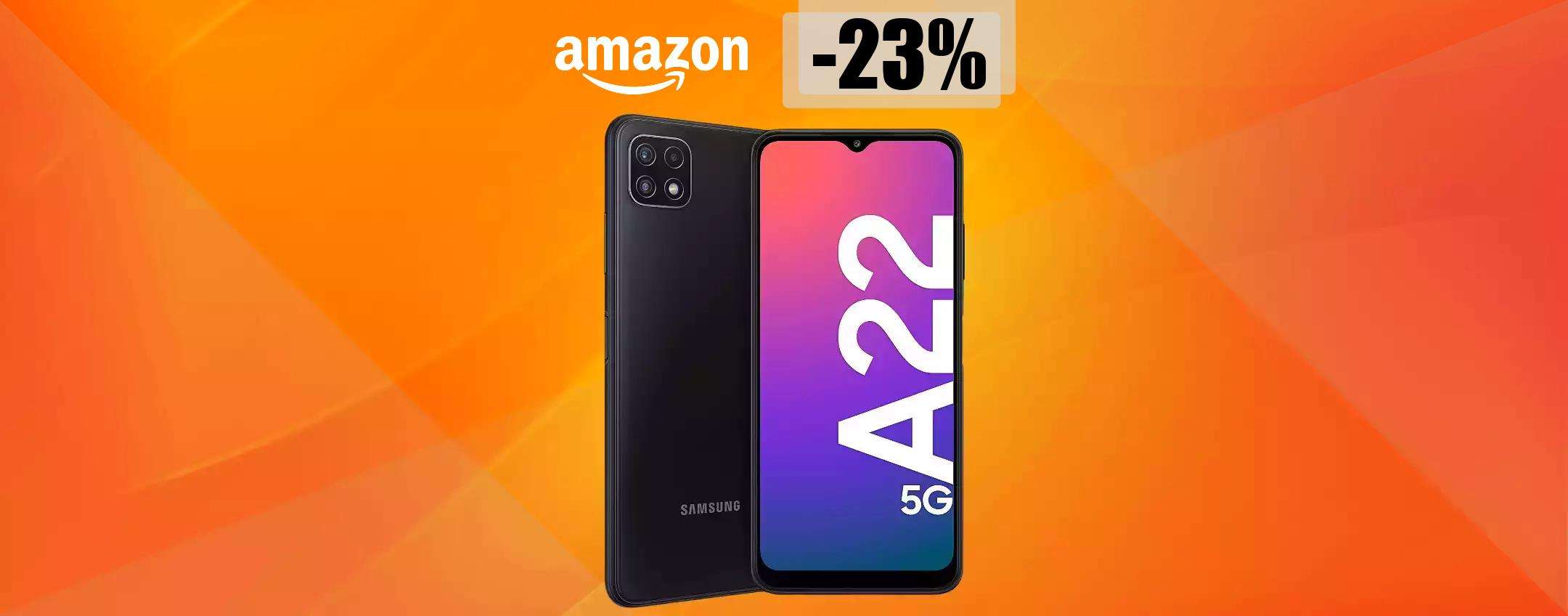Samsung Galaxy A22 5G è l'OFFERTA del momento: già tuo con 193€