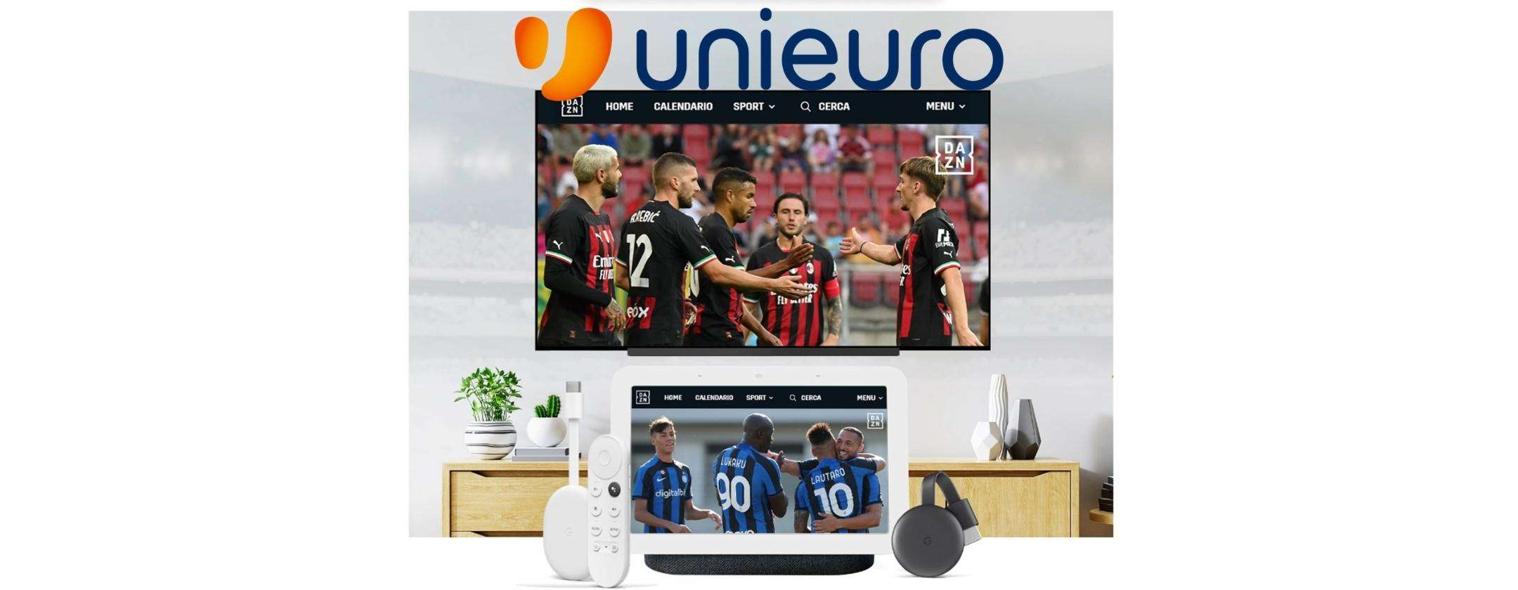 Volantino Unieuro: acquista un prodotto Google e DAZN è gratis Volantino Unieuro: acquista un prodotto Google e DAZN è gratis