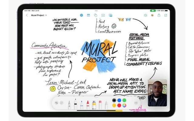iPadOS 16.2 Freeform app