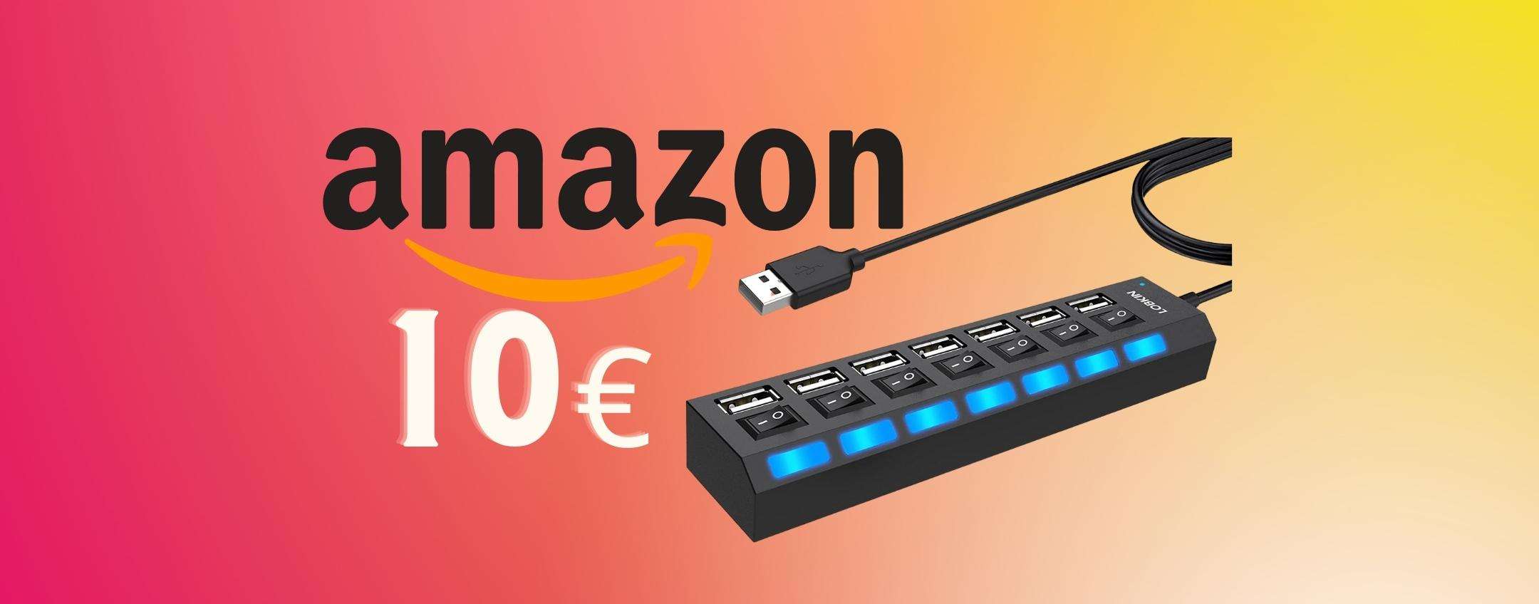 Hub USB 3.0 Eperfect2012 7 Porte Con Interruttori ON/OFF – Alimentato, Portatile, Nero - Foto 5