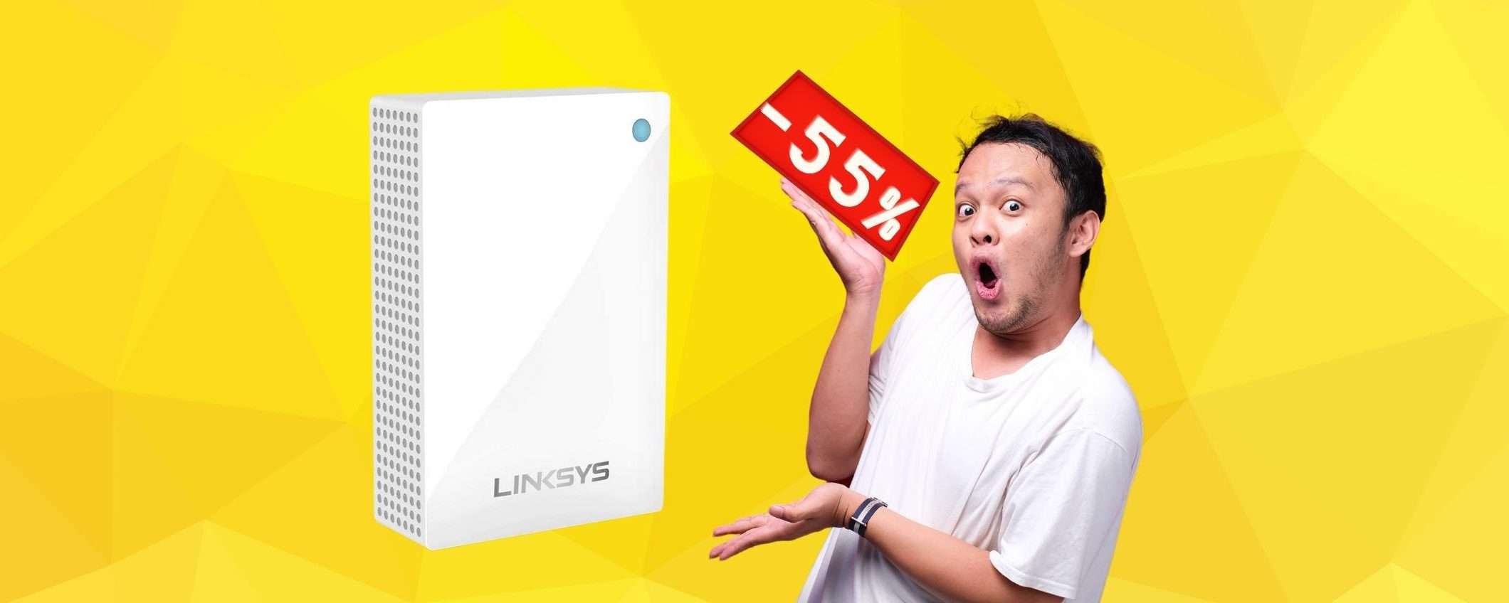 Linksys: ripetitore WiFi SUPER VELOCE a prezzo MINUSCOLO (-55%)