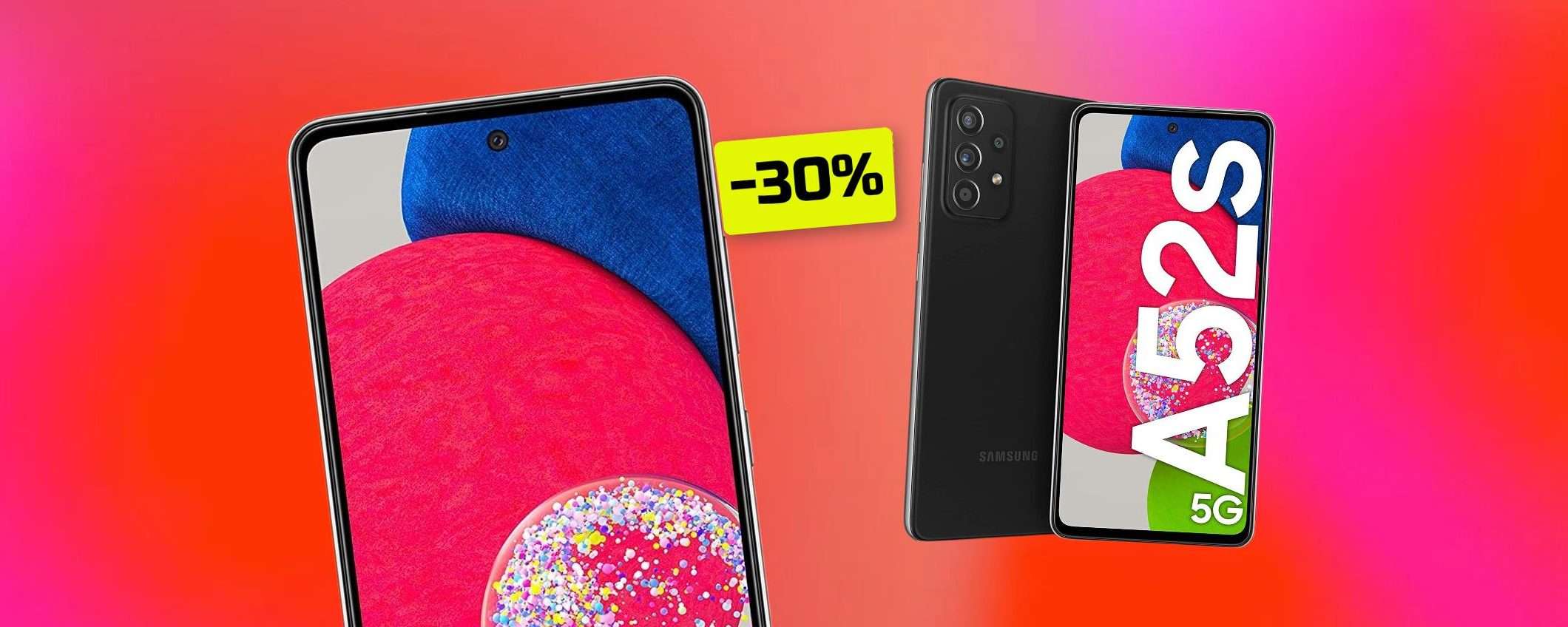 Samsung Galaxy A52s 5G: il MAXI SCONTO aspetta solo te (-140 euro) Samsung Galaxy A52s 5G: il MAXI SCONTO aspetta solo te (-140 euro)