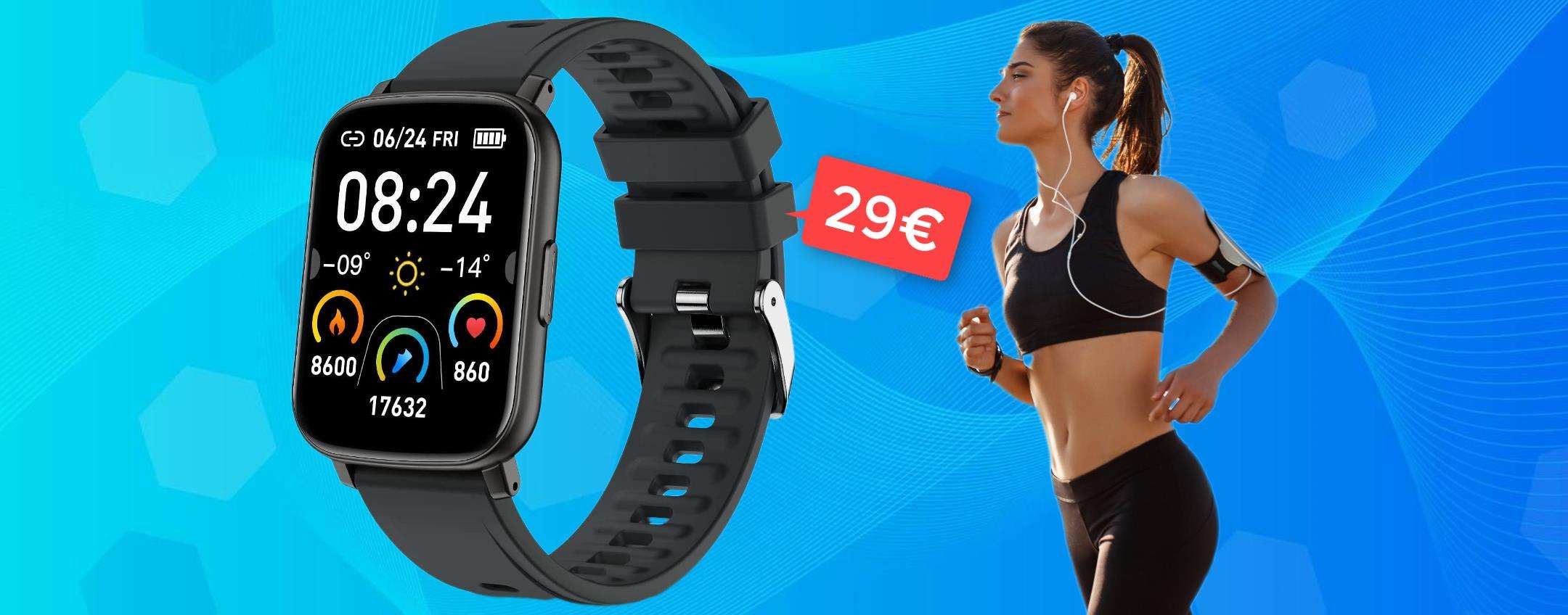 Smartwatch che DEVI avere se fai sport: ha TUTTO e costa solo 29€
