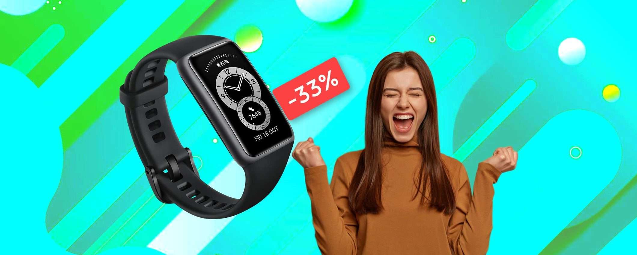 Huawei Band 6, eleganza e monitoraggio h24: prezzo BOMBA (39€) Huawei Band 6, eleganza e monitoraggio h24: prezzo BOMBA (39€)