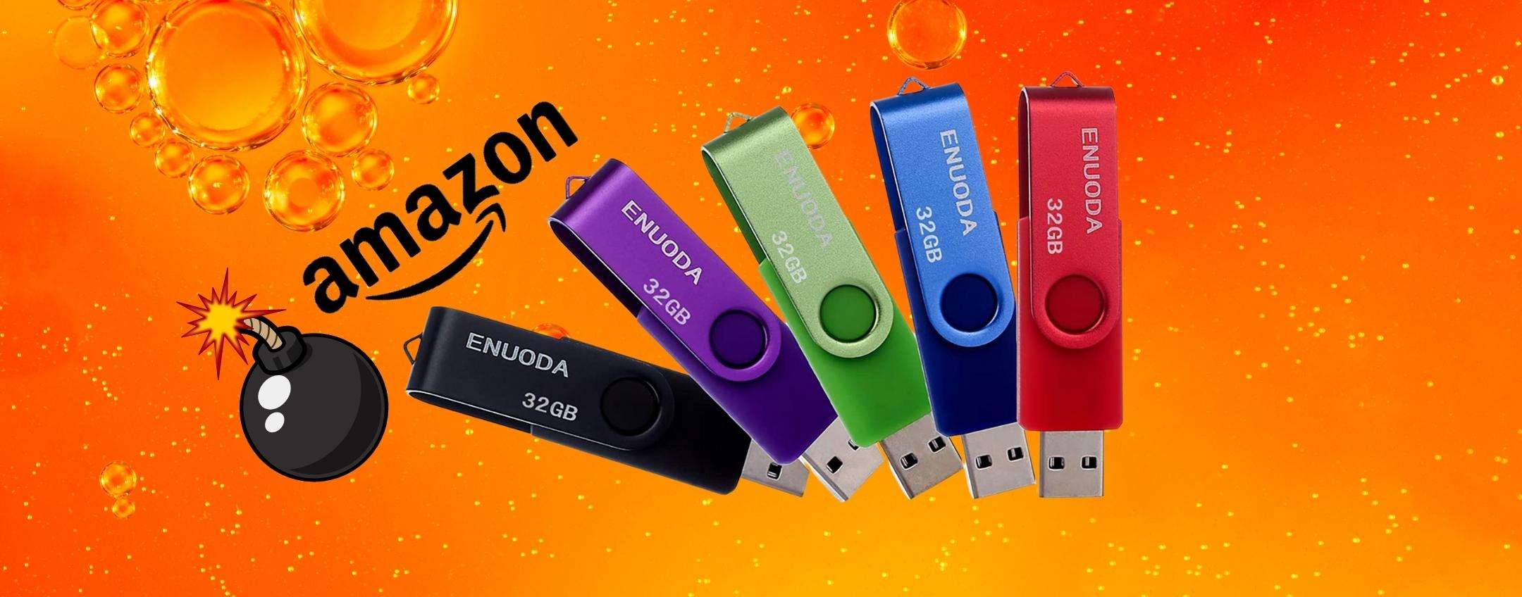 5 chiavette usb da 32gb bomba amazon da non perdere
