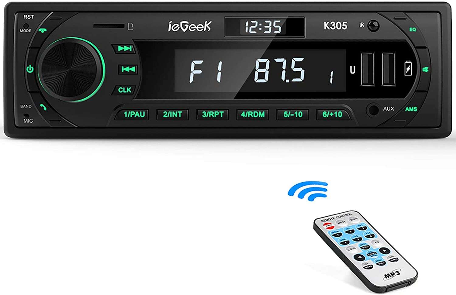 Autoradio Bluetooth Vivavoce RDS 1DIN, ieGeek