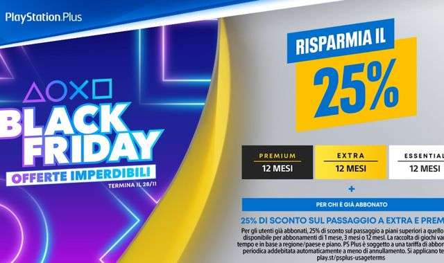 PlayStation Plus in offerta per il Black Friday: sconti su tutti gli  abbonamenti