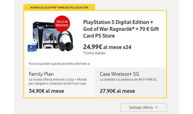 PS5 God of War Vodafone