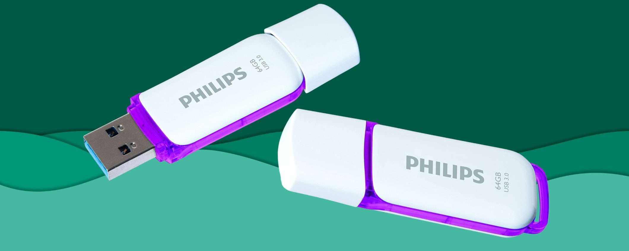 Due pendrive Philips a prezzo da URLO, 128GB da portare in giro Due pendrive Philips a prezzo da URLO, 128GB da portare in giro