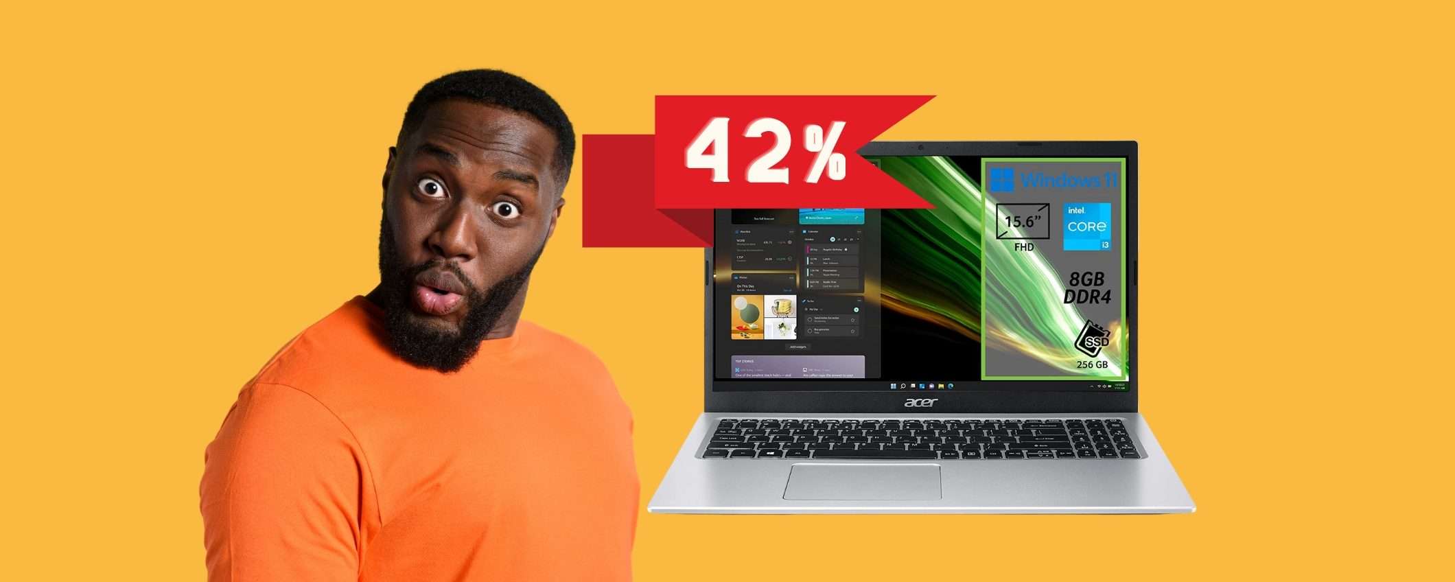 Acer Aspire 3: prezzo SCONVOLGENTE su Amazon (-230€) Acer Aspire 3: prezzo SCONVOLGENTE su Amazon (-230€)