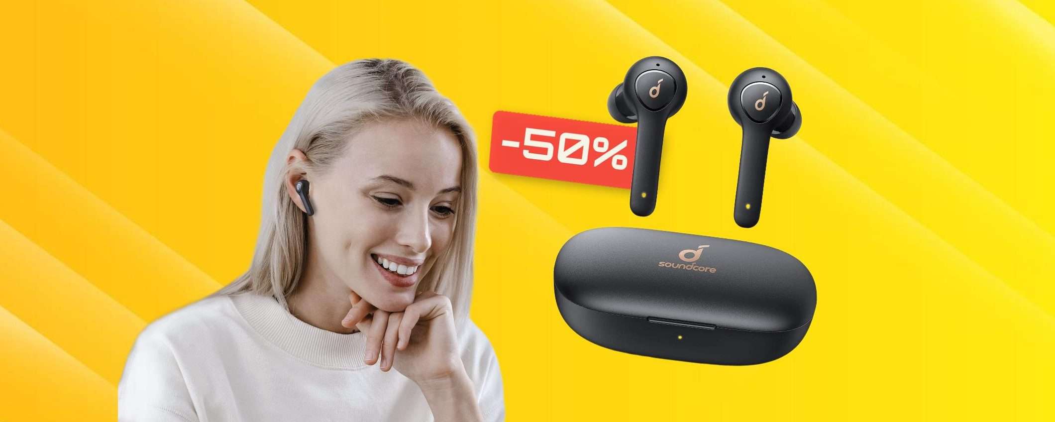 Auricolari che durano 40 ORE: folle METÀ PREZZO al Black Friday (34€)