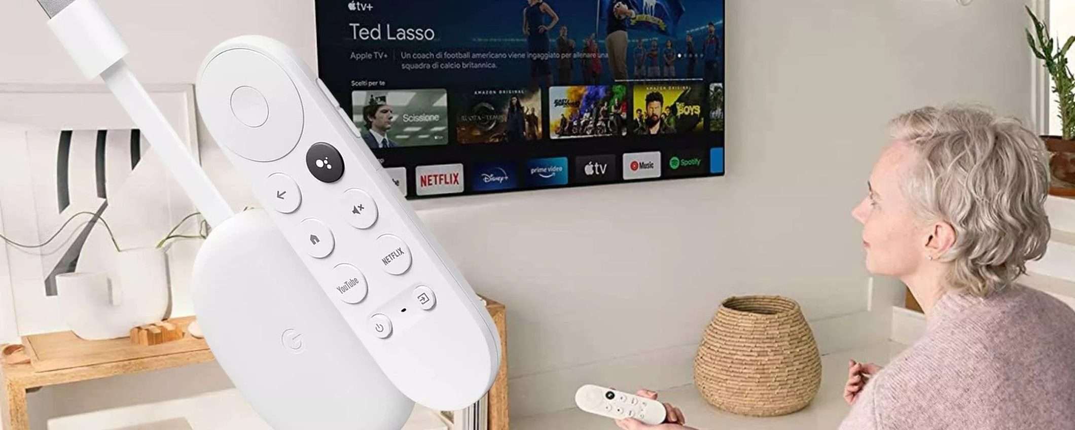 Google TV e qualunque app tu voglia sulla TV: ti serve Chromecast (29€)