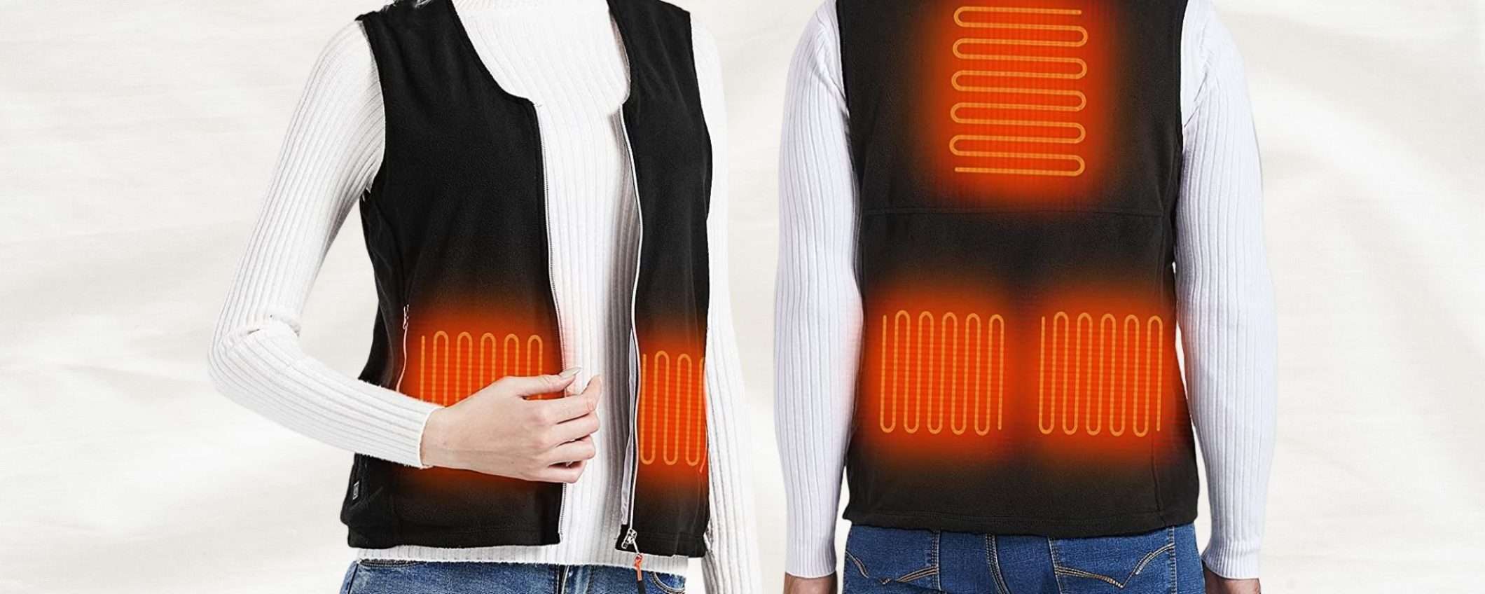 Gilet Riscaldato Uomo In Fleece Con Powerbank | 15 Zone Di Calore, 3 Livelli (fino A 65°C), Leggero E Traspirante, Ricarica USB