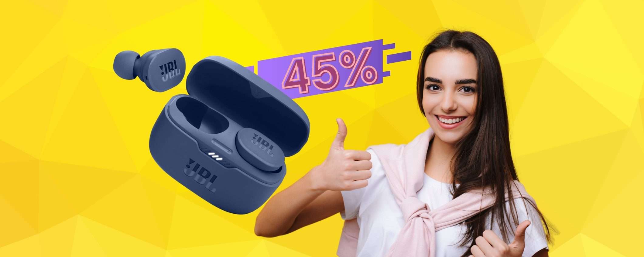 JBL TUNE: auricolari true wireless da FAVOLA a prezzo MINUSCOLO JBL TUNE: auricolari true wireless da FAVOLA a prezzo MINUSCOLO