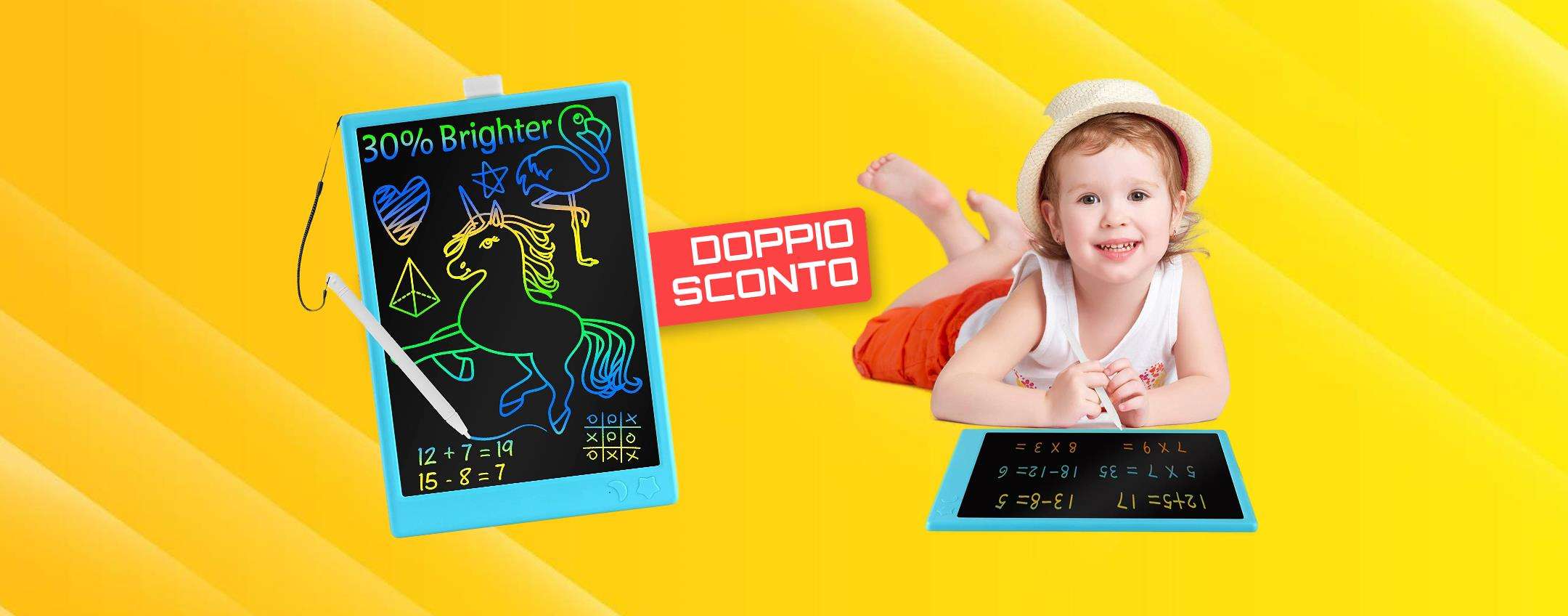 Lavagna LCD per bambini: dimentica gli inutili sprechi di carta (13€)