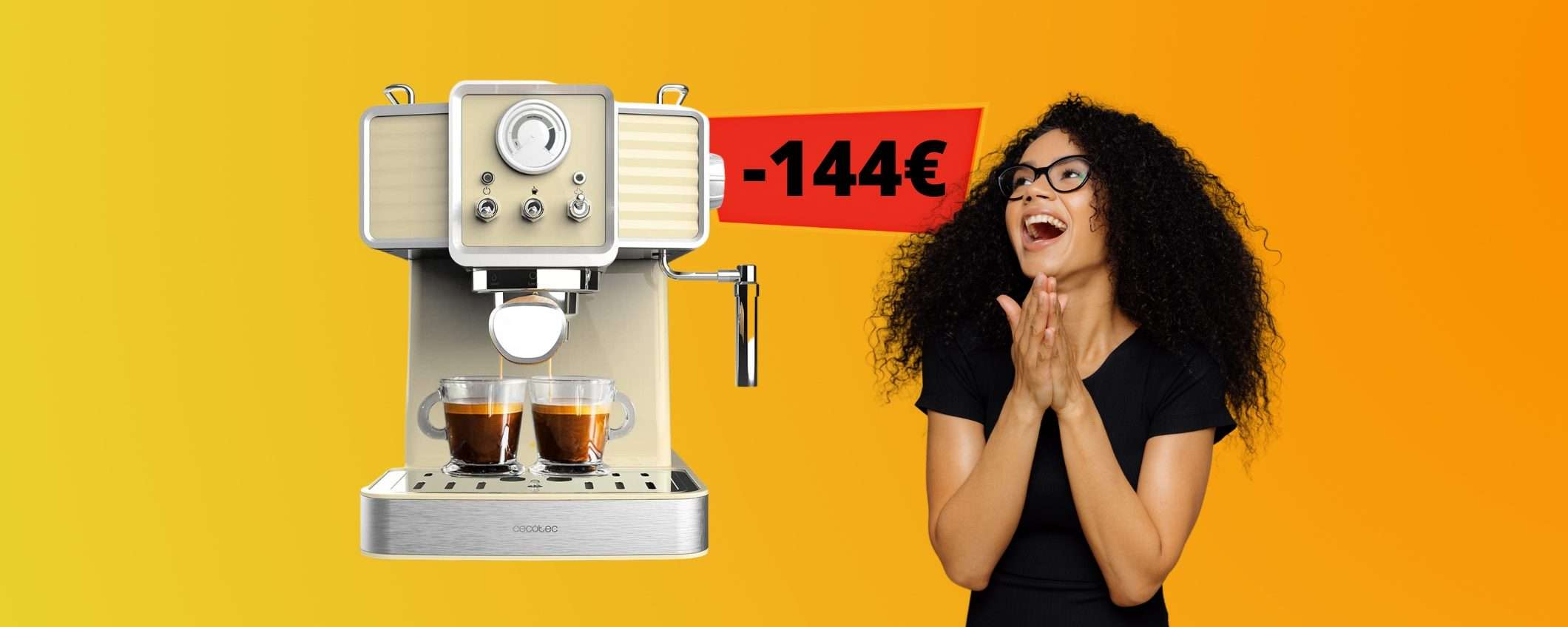 Macchina da caffè vintage: prezzo ASSURDO su Amazon (-144€)