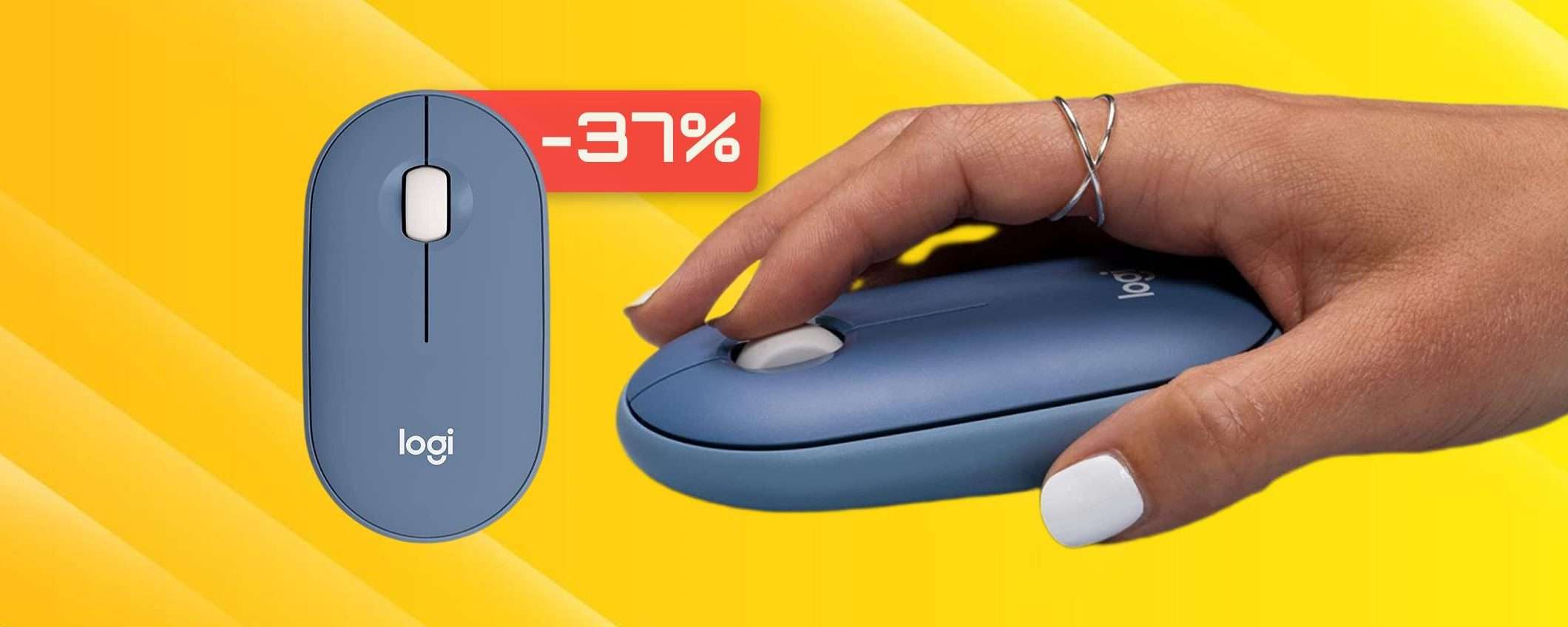 Mouse Logitech Pebble: comodità e precisione a livelli estremi (18€)