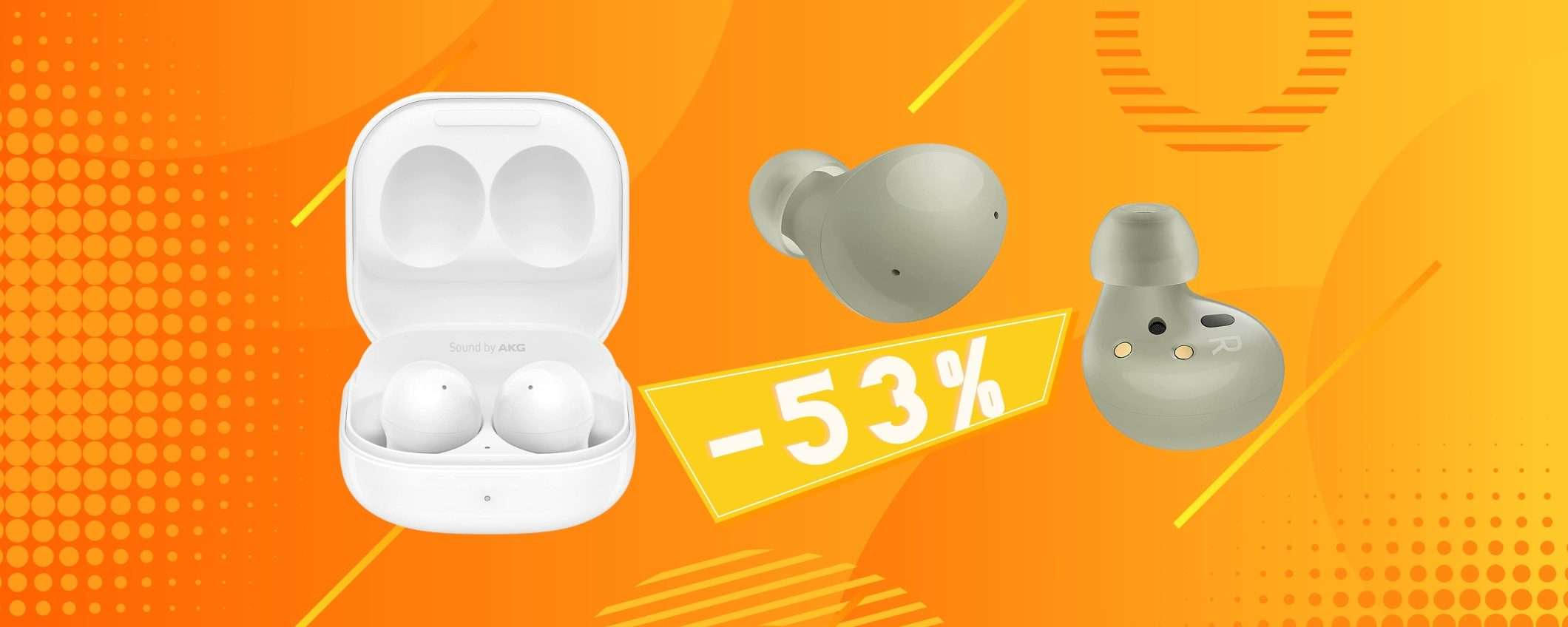 Samsung Galaxy Buds2 al prezzo più basso di sempre su Amazon (-53%) Samsung Galaxy Buds2 al prezzo più basso di sempre su Amazon (-53%)
