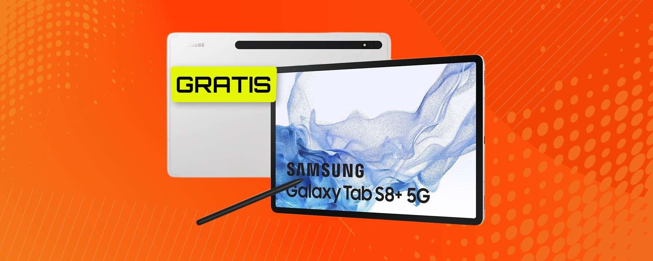 Samsung Galaxy Tab S8+ 5G: con un po' di fortuna puoi averlo GRATIS Samsung Galaxy Tab S8+ 5G: con un po' di fortuna puoi averlo GRATIS