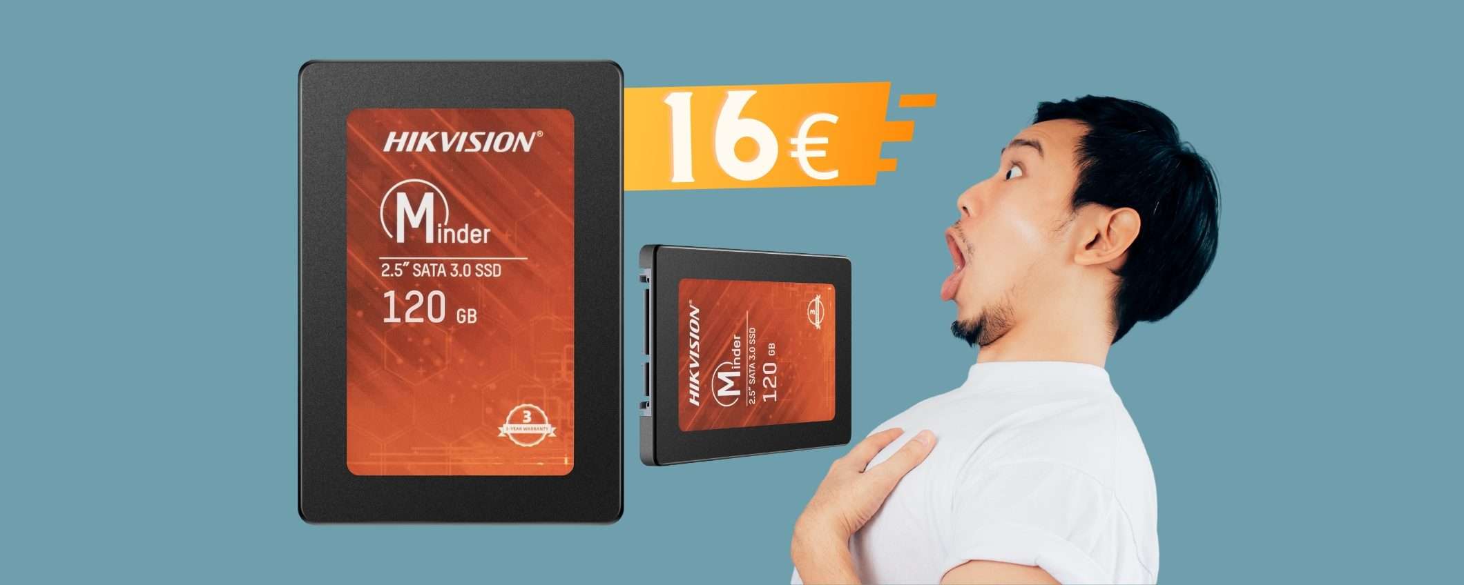 SSD interno da 120GB a 16€: l'ultima PAZZIA di Amazon