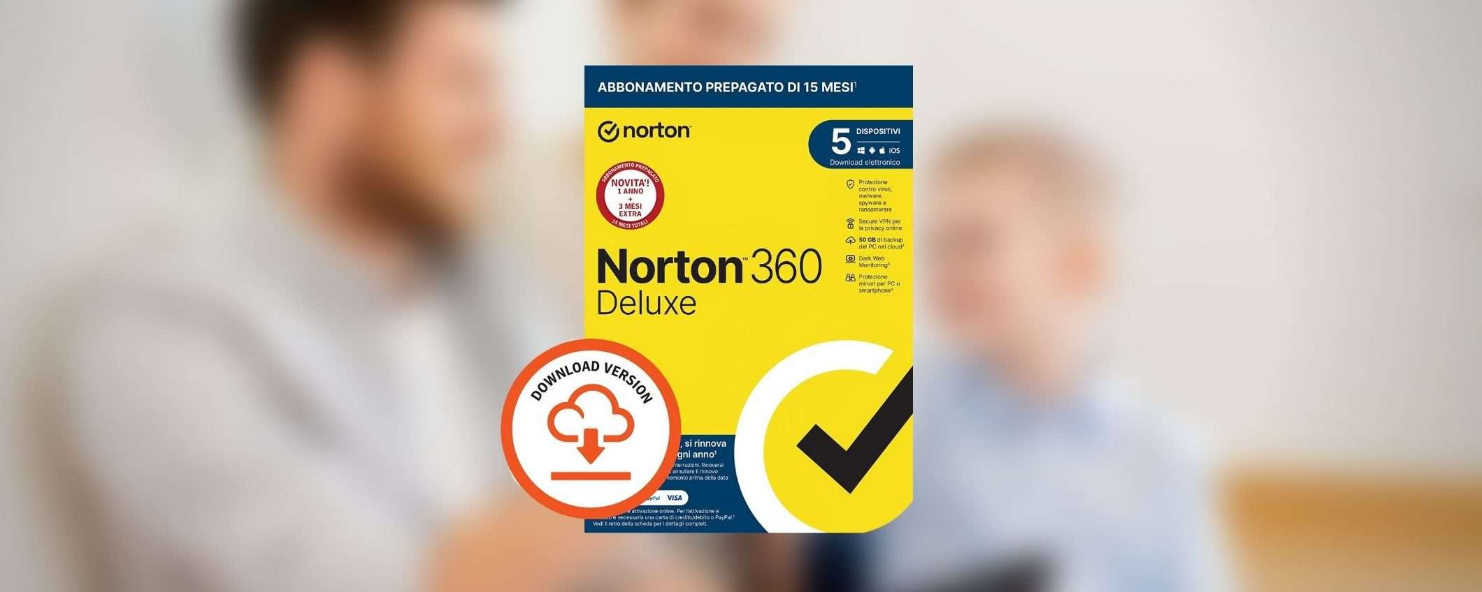 Norton 360 Deluxe 2023 in offerta Amazon: solo 18 euro per 5 dispositivi